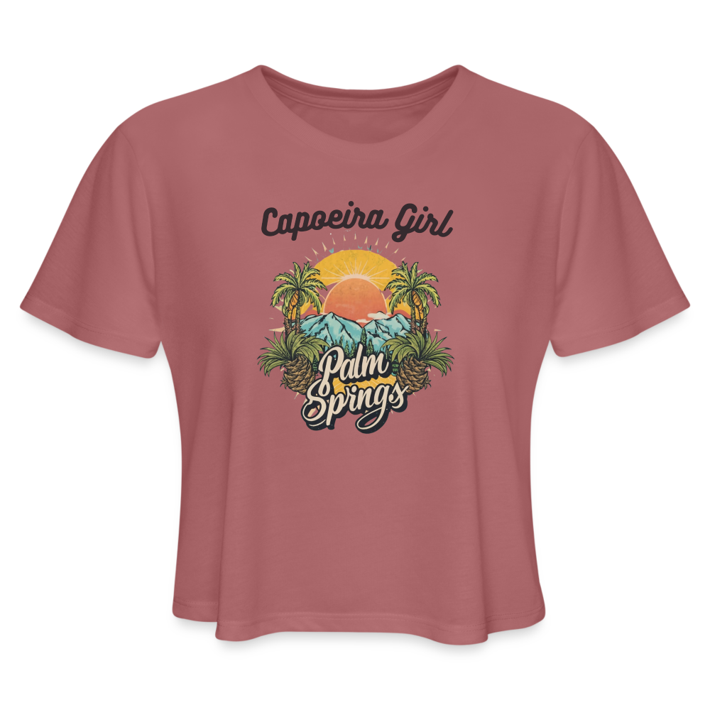 Capoeira Vintage Women's Cropped T-Shirt Palm Springs - mauve