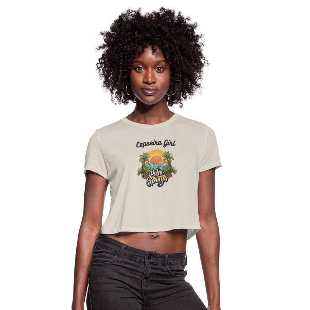 Capoeira Vintage Women's Cropped T-Shirt Palm Springs - dust