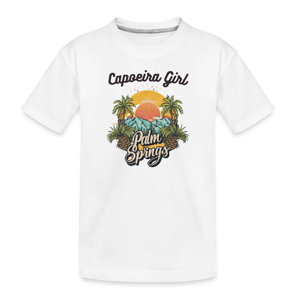 Capoeira Girl Kid’s Premium Organic T-Shirt - white