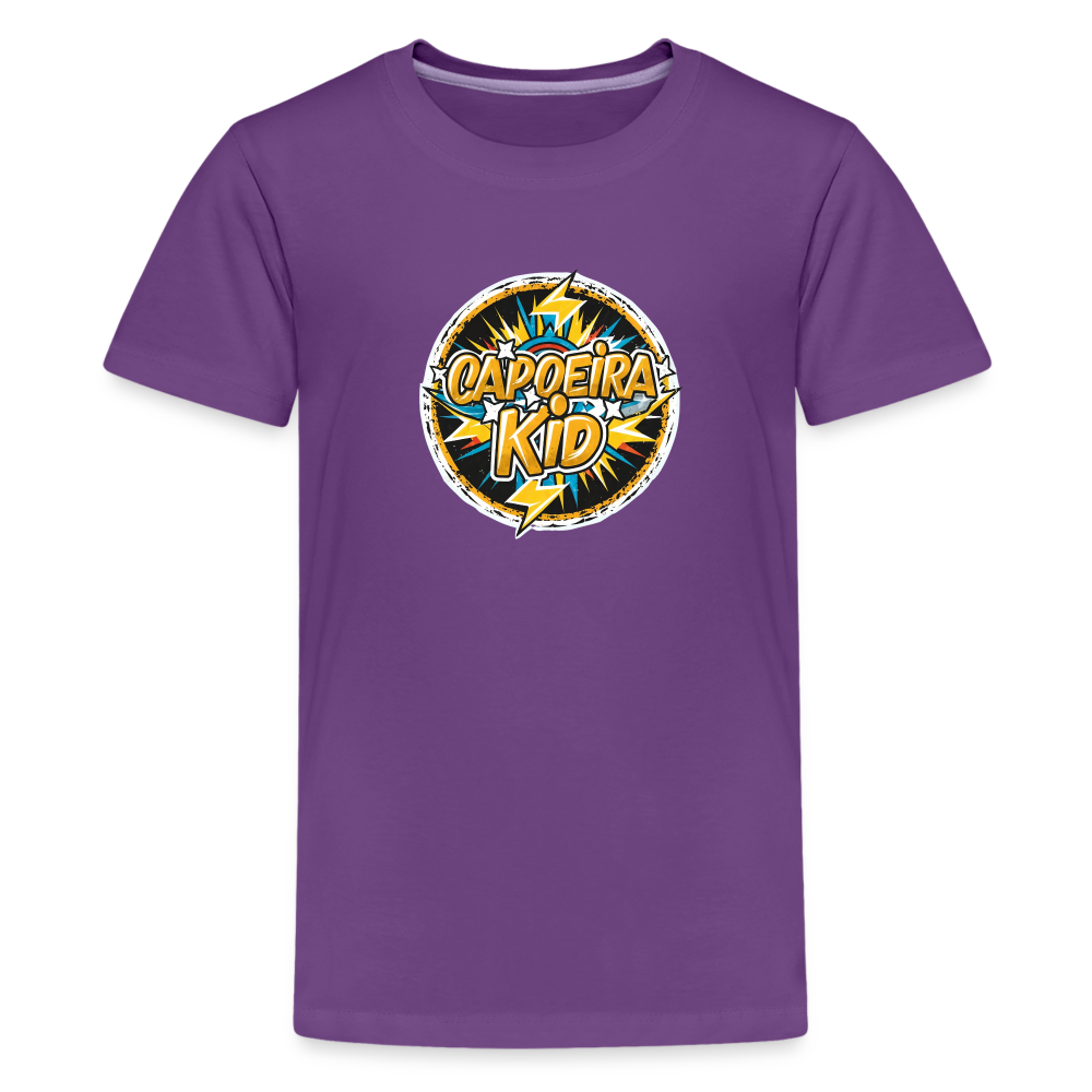 Capoeira Super Hero Kids' Premium T-Shirt - purple