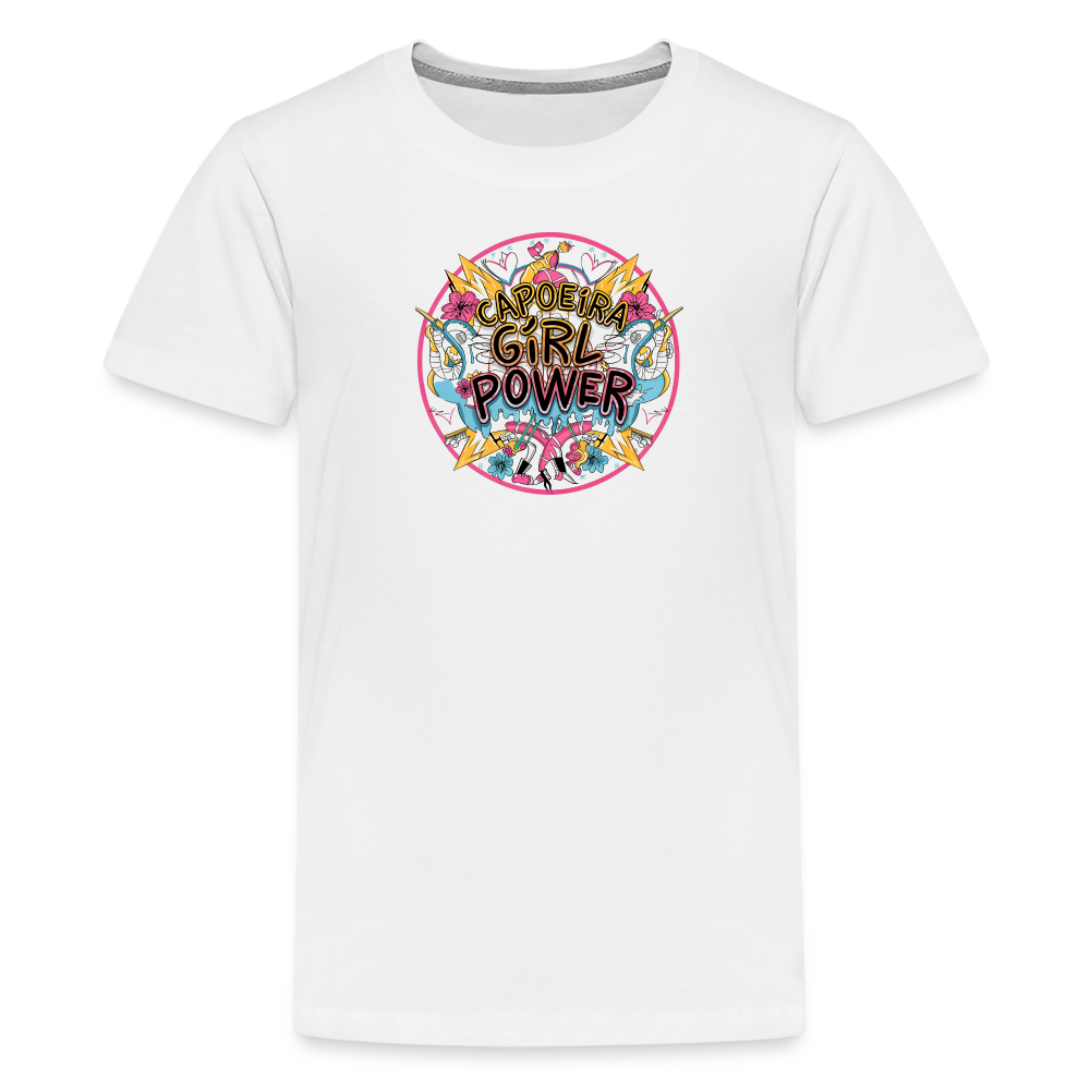 Capoeira Girl Power Kids' Premium T-Shirt - white