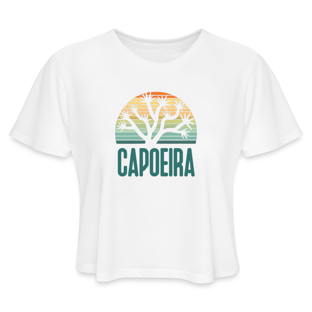 Capoeira Joshua Tree Women's Cropped T-Shirt - white