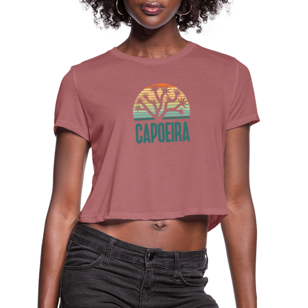 Capoeira Joshua Tree Women's Cropped T-Shirt - mauve