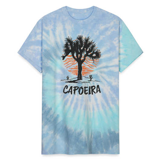 Capoeira Joshua Tree Unisex Tie Dye T-Shirt - blue lagoon
