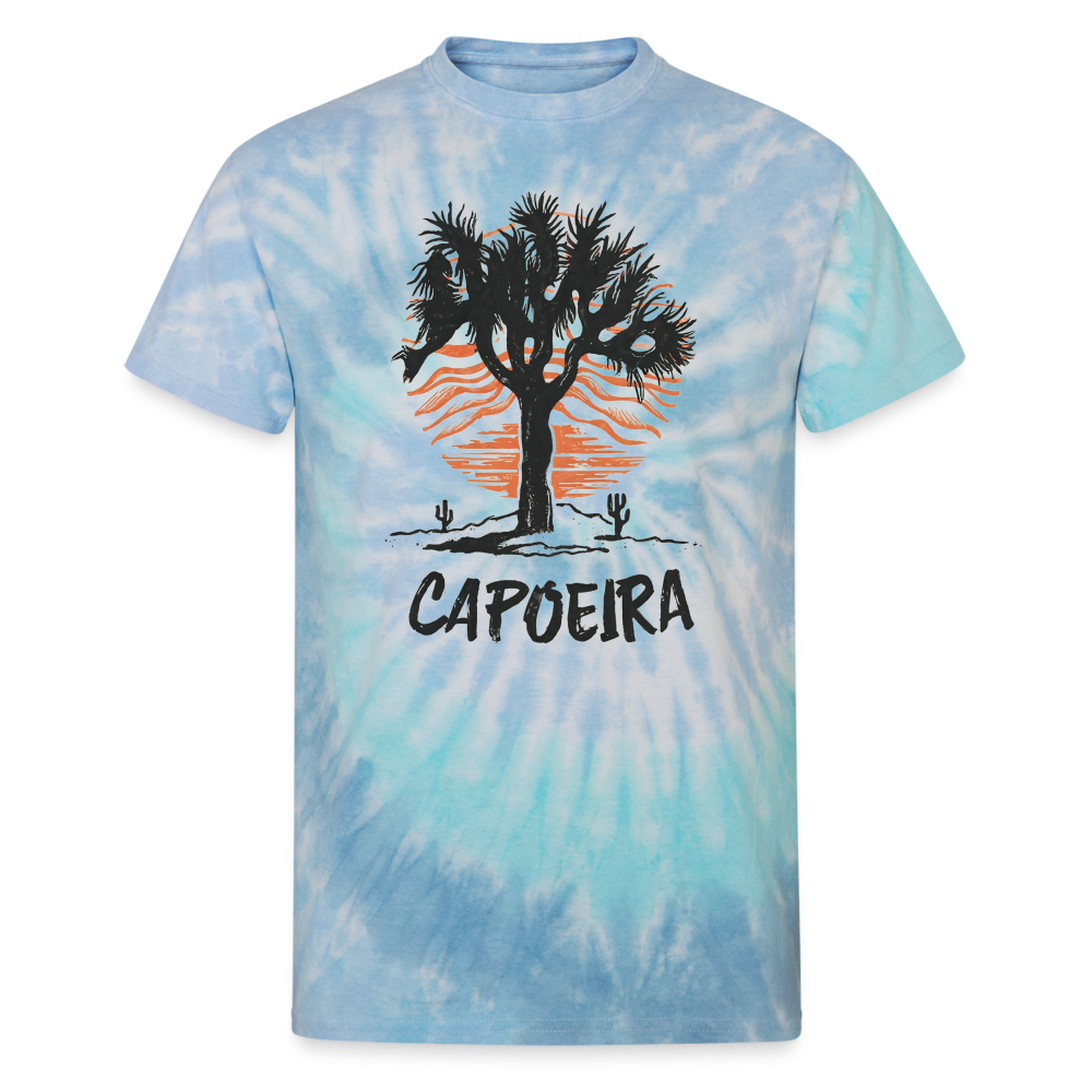 Capoeira Joshua Tree Unisex Tie Dye T-Shirt - blue lagoon