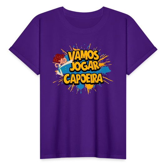 Capoeira Vamos jogar Kids Gildan Ultra Cotton Youth T-Shirt - purple