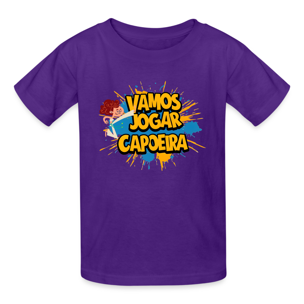 Capoeira Vamos jogar Kids Gildan Ultra Cotton Youth T-Shirt - purple