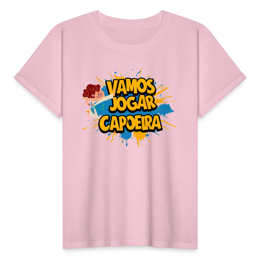Capoeira Vamos jogar Kids Gildan Ultra Cotton Youth T-Shirt - light pink