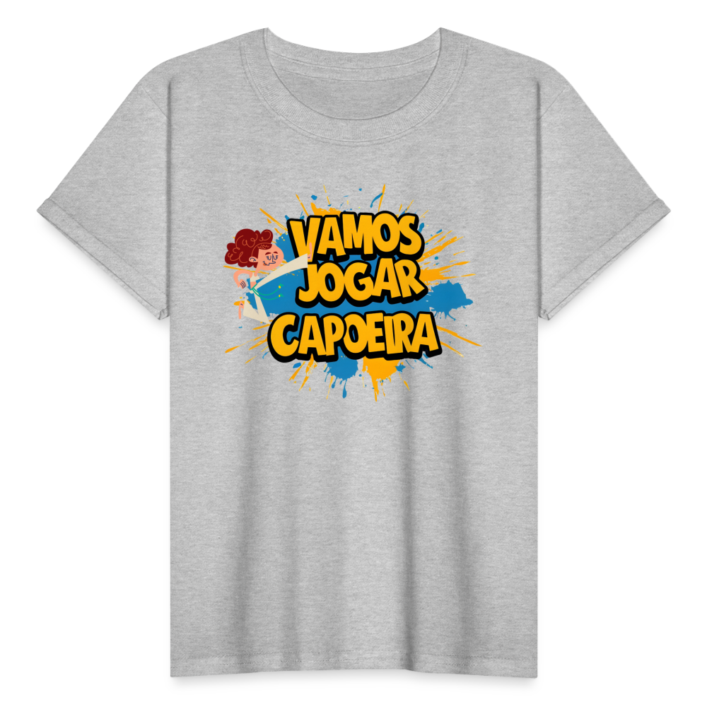 Capoeira Vamos jogar Kids Gildan Ultra Cotton Youth T-Shirt - heather gray