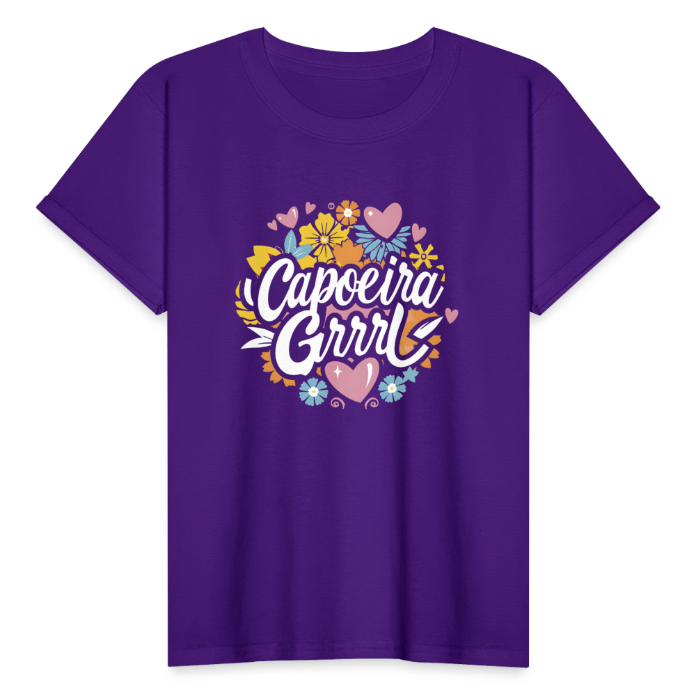 Capoeira Grrrl Gildan Ultra Cotton Youth T-Shirt - purple