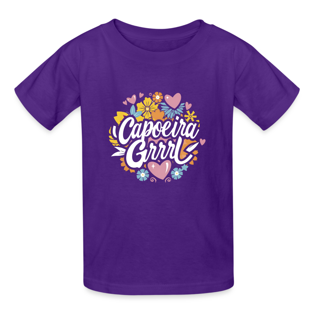 Capoeira Grrrl Gildan Ultra Cotton Youth T-Shirt - purple