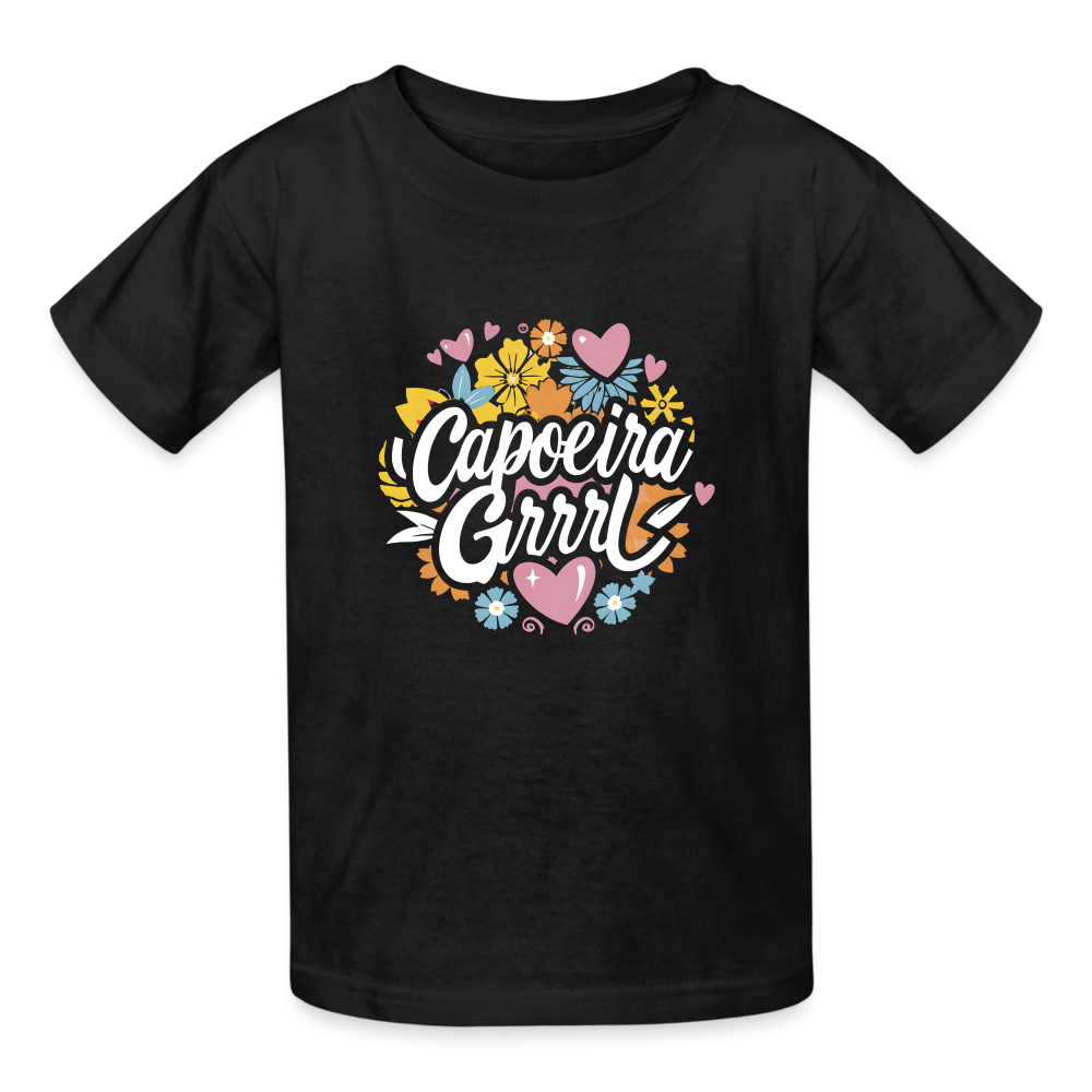 Capoeira Grrrl Gildan Ultra Cotton Youth T-Shirt - black
