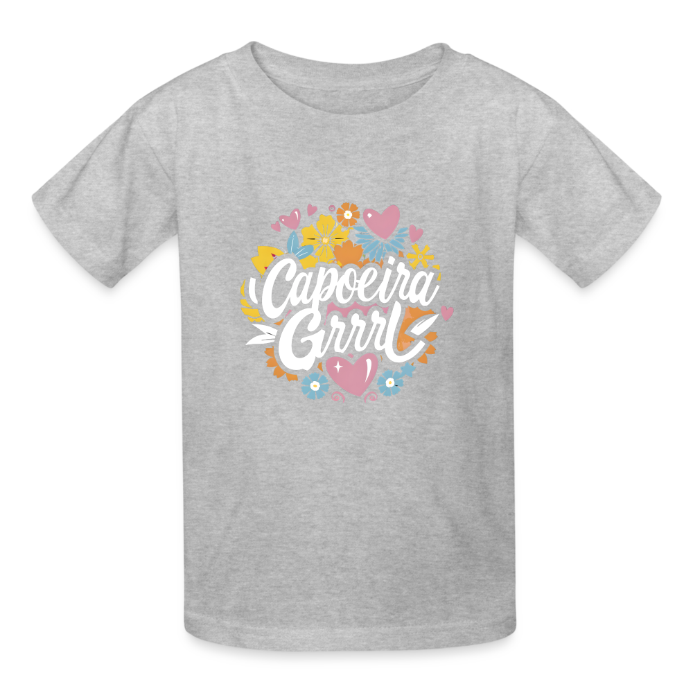 Capoeira Grrrl Gildan Ultra Cotton Youth T-Shirt - heather gray