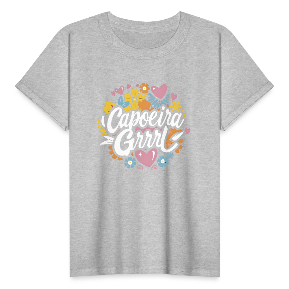 Capoeira Grrrl Gildan Ultra Cotton Youth T-Shirt - heather gray