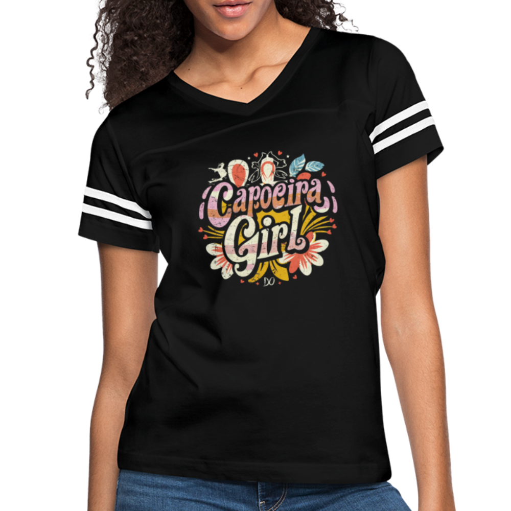 Capoeira Girl Women’s Vintage Sport T-Shirt - black/white