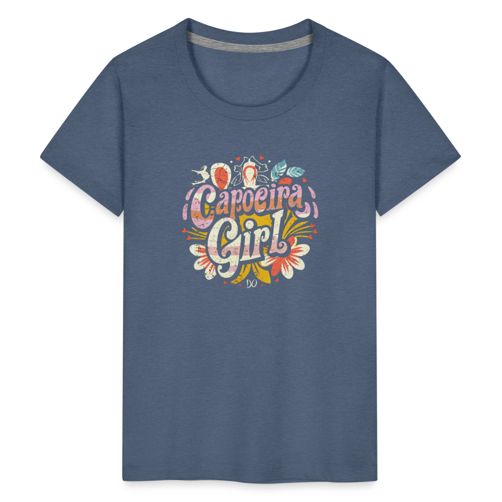 Capoeira Girl Kids' Premium T-Shirt - heather blue