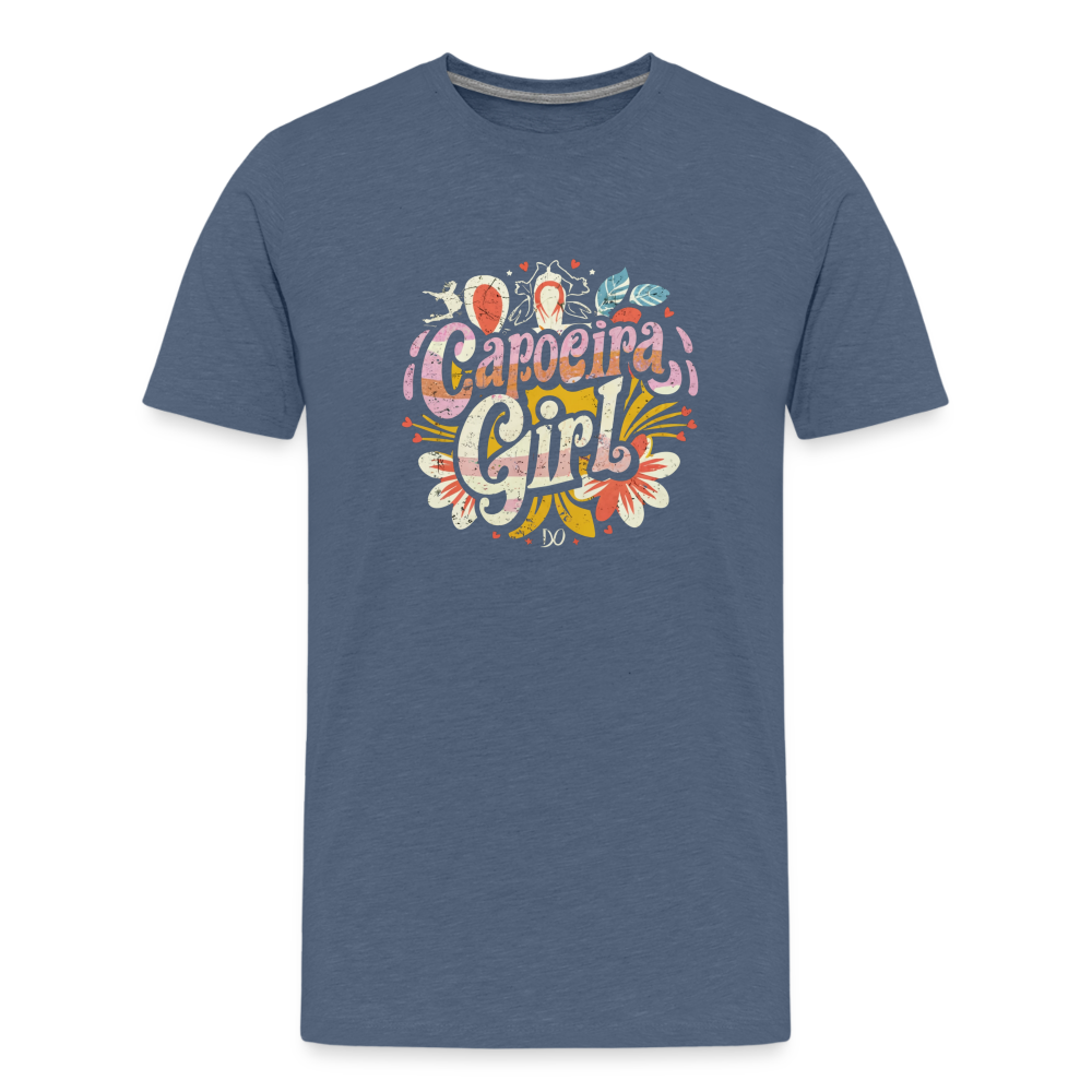 Capoeira Girl Kids' Premium T-Shirt - heather blue