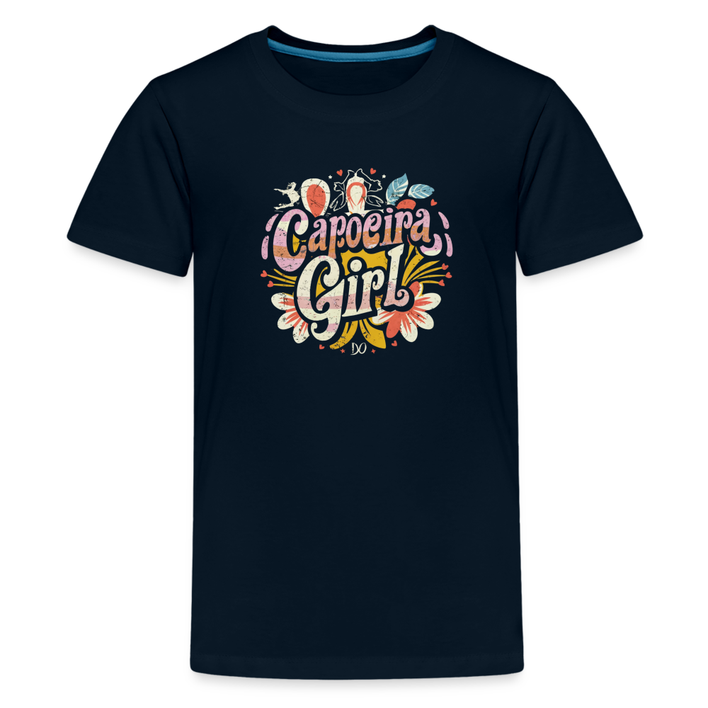 Capoeira Girl Kids' Premium T-Shirt - deep navy