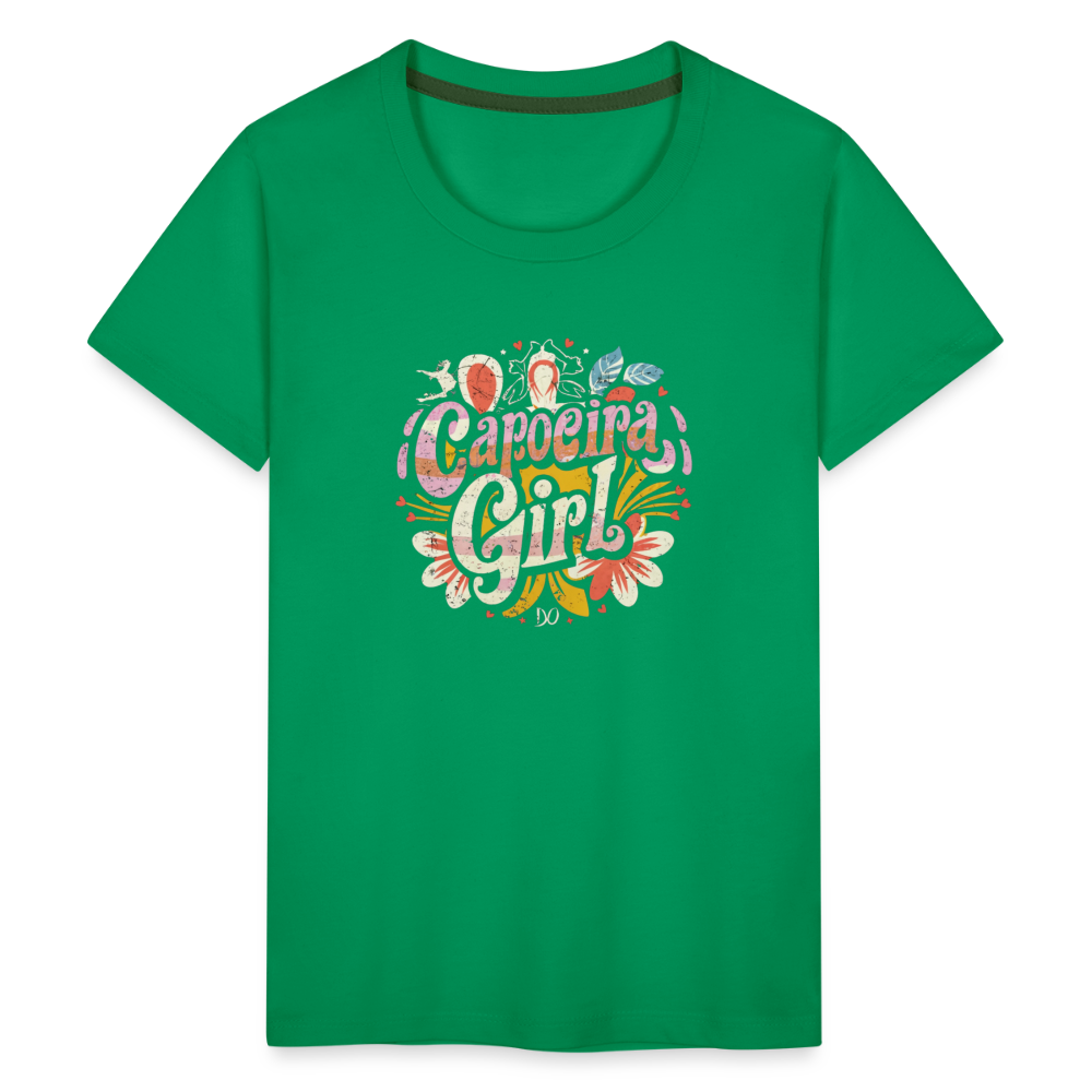 Capoeira Girl Kids' Premium T-Shirt - kelly green