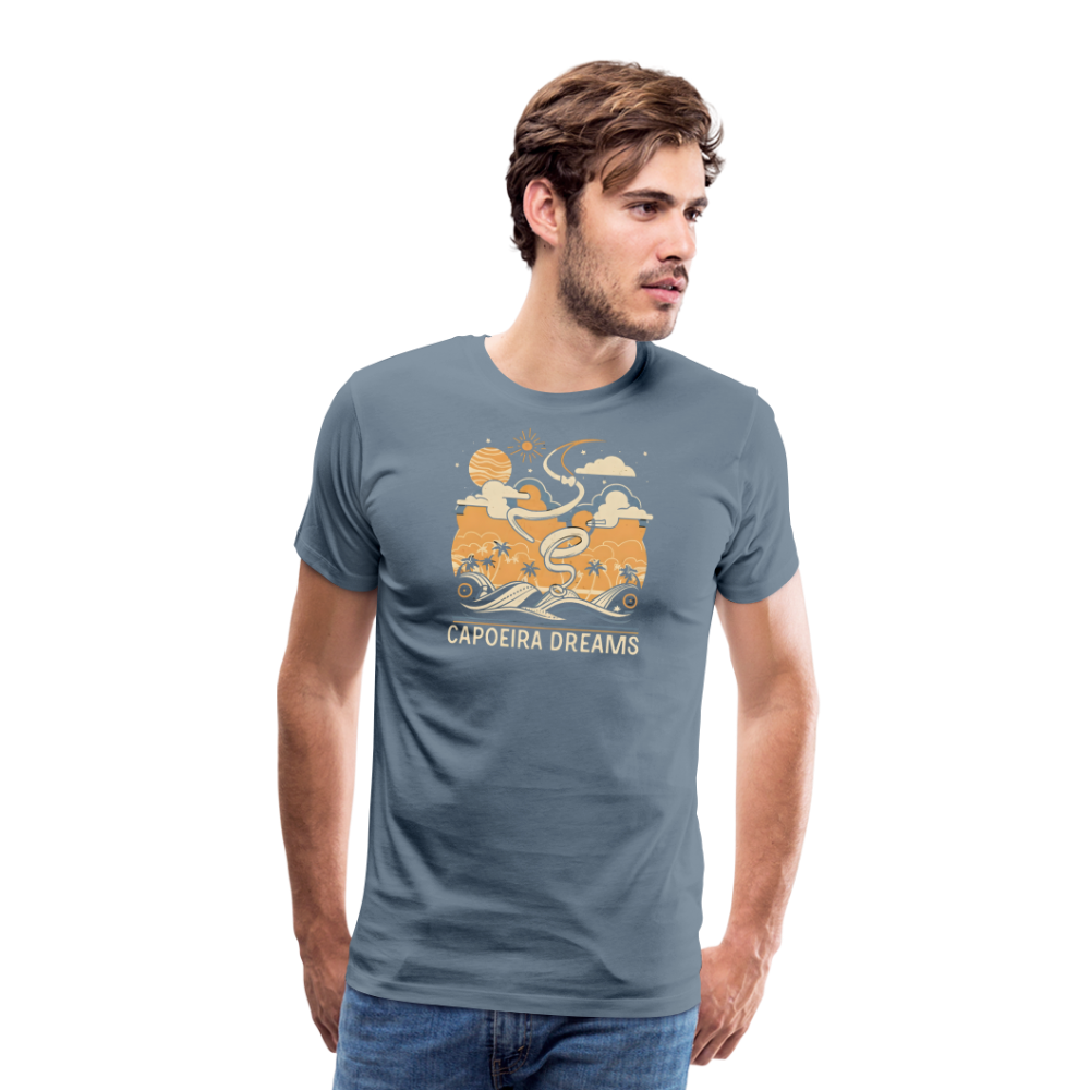 Capoeira Dreams Men's Premium T-Shirt - steel blue