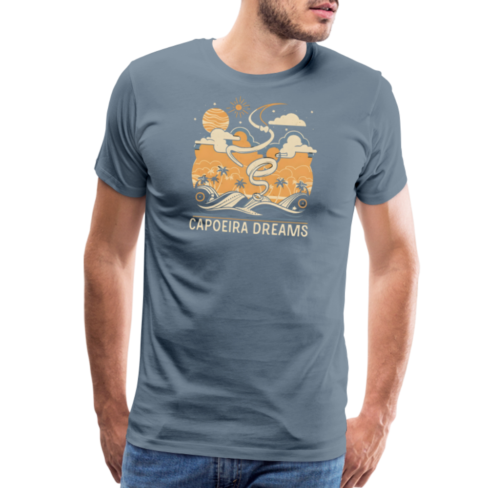 Capoeira Dreams Men's Premium T-Shirt - steel blue