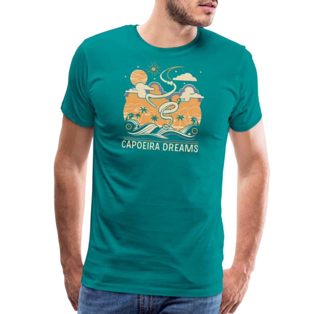 Capoeira Dreams Men's Premium T-Shirt - teal