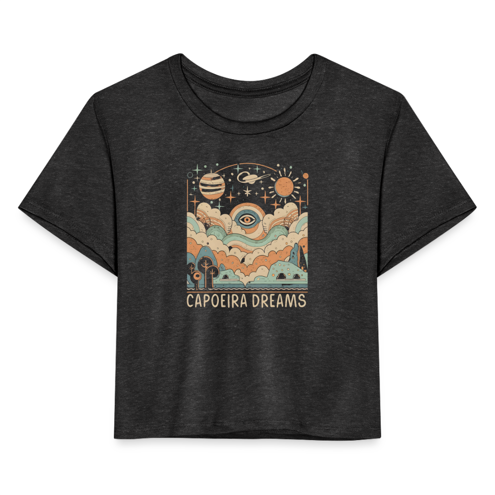 Capoeira Dreams Women's Cropped T-Shirt - deep heather