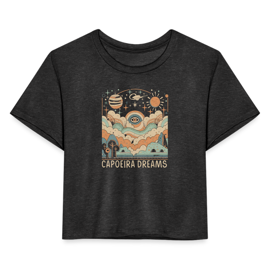 Capoeira Dreams Women's Cropped T-Shirt - deep heather