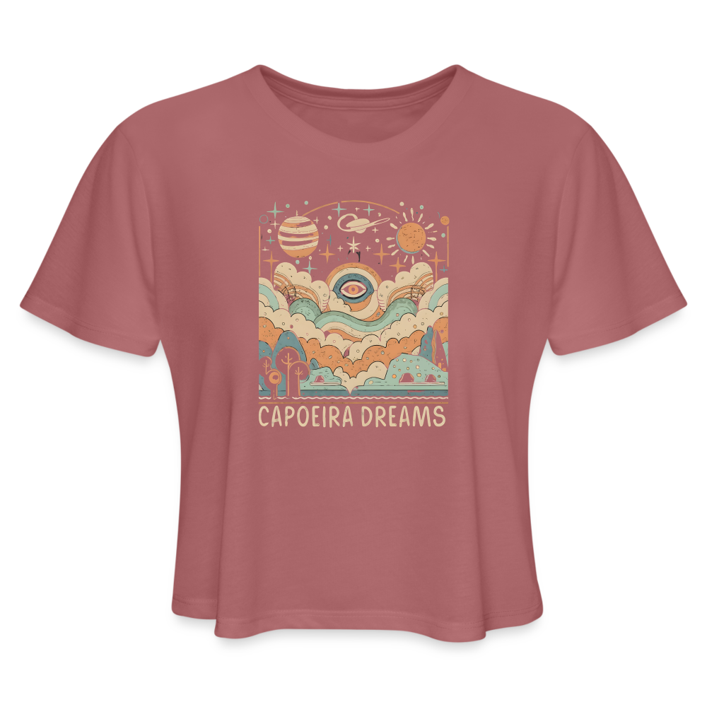 Capoeira Dreams Women's Cropped T-Shirt - mauve