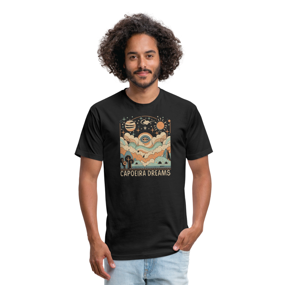 Capoeira Dreams Fitted Cotton/Poly T-Shirt by Next Level - black
