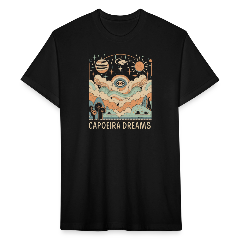 Capoeira Dreams Fitted Cotton/Poly T-Shirt by Next Level - black