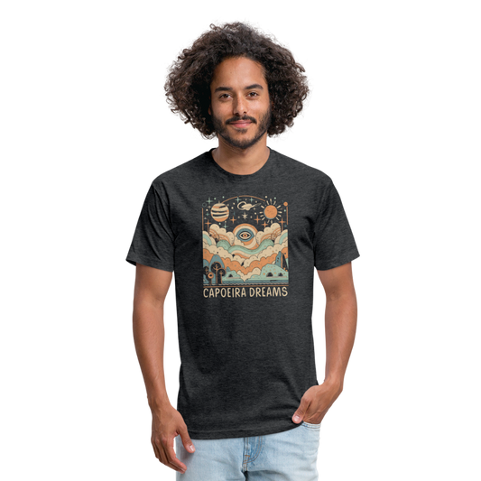 Capoeira Dreams Fitted Cotton/Poly T-Shirt by Next Level - heather black