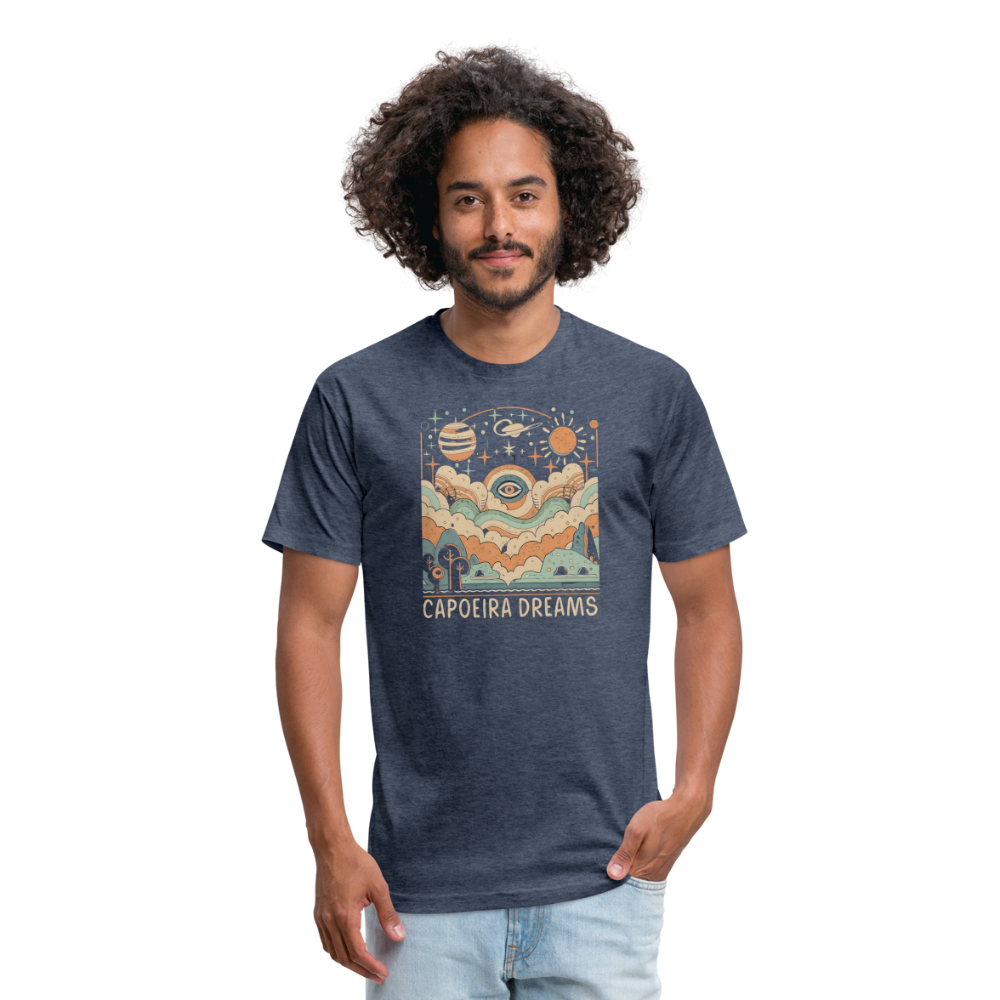 Capoeira Dreams Fitted Cotton/Poly T-Shirt by Next Level - heather navy