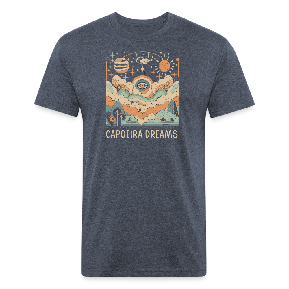 Capoeira Dreams Fitted Cotton/Poly T-Shirt by Next Level - heather navy