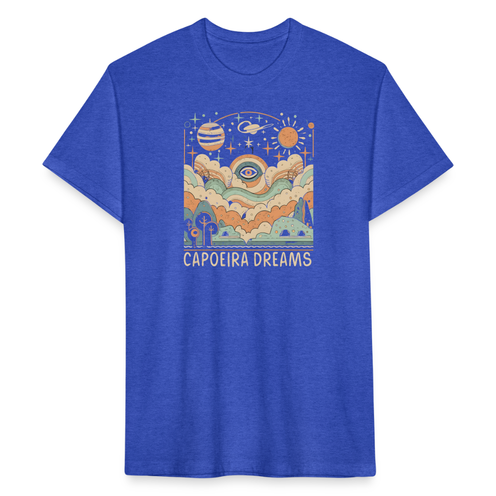 Capoeira Dreams Fitted Cotton/Poly T-Shirt by Next Level - heather royal