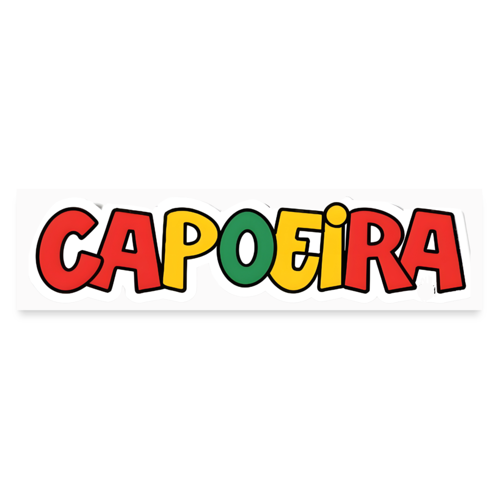 Capoeira Bright Bumper Sticker - white matte